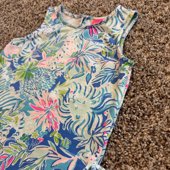 Lilly Pulitzer Sleeveless Colorful Floral Split Side Dress Girl's Size 4-5 - Picture 5 of 8